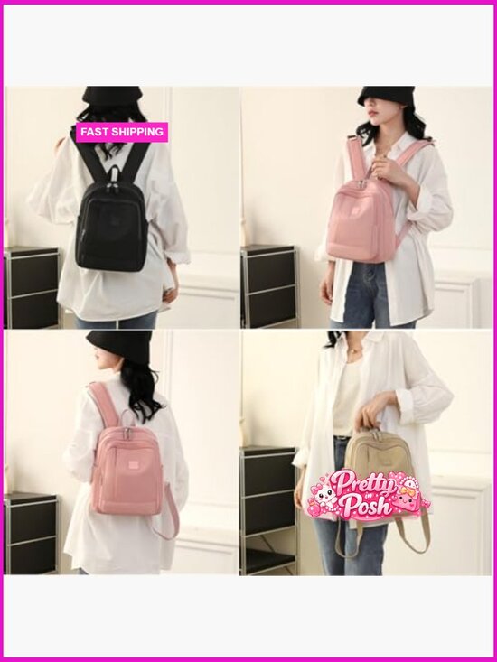 Mini Lightweight Nylon Travel Backpack Purse Shoulder Bag Daypack main image 6